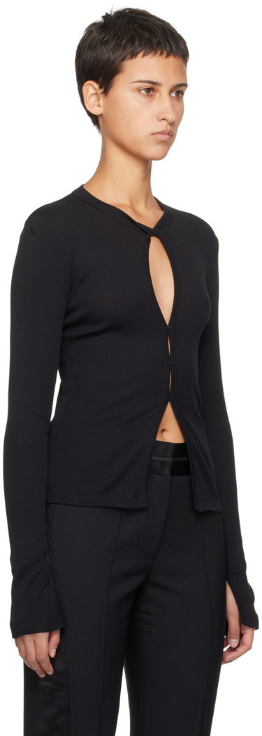 Tričko Helmut Lang Helmut Lang Slash Long Sleeve T-Shirt Čierna | N09HW506, 1