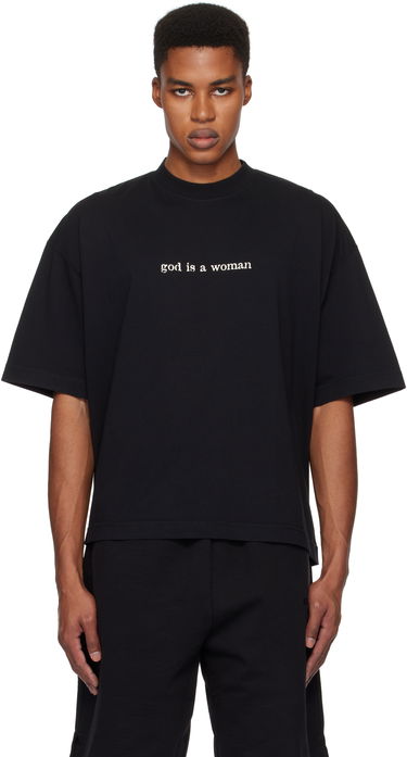 Tričko VETEMENTS 'God Is A Woman' Cropped Boxy T-Shirt Čierna | UA66TR725B, 0