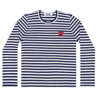 Košeľa Comme des Garçons PLAY Heart Logo Tee Navy | AZ T010 051 1, 0