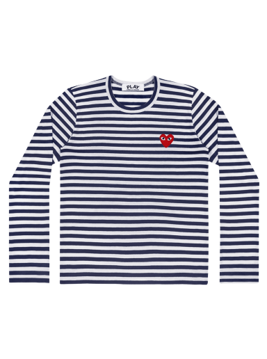 Košeľa Comme des Garçons PLAY Heart Logo Tee Navy | AZ T010 051 1