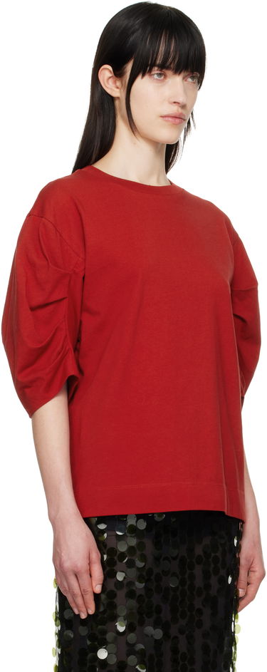 Tričko Dries Van Noten Dries Van Noten Pleated T-Shirt Červená | 251-011141-1603, 1