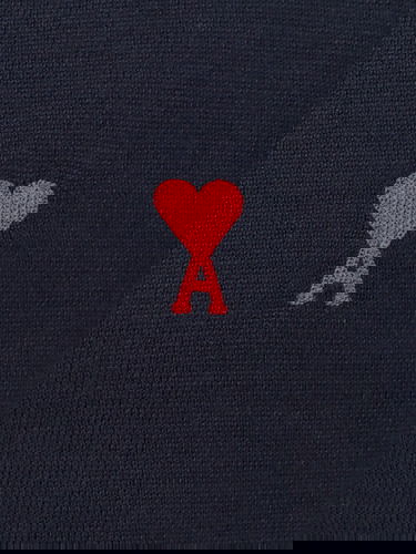 Sveter AMI Ami Paris Men's Cardigan Navy | BFHKC111KN0025430, 2