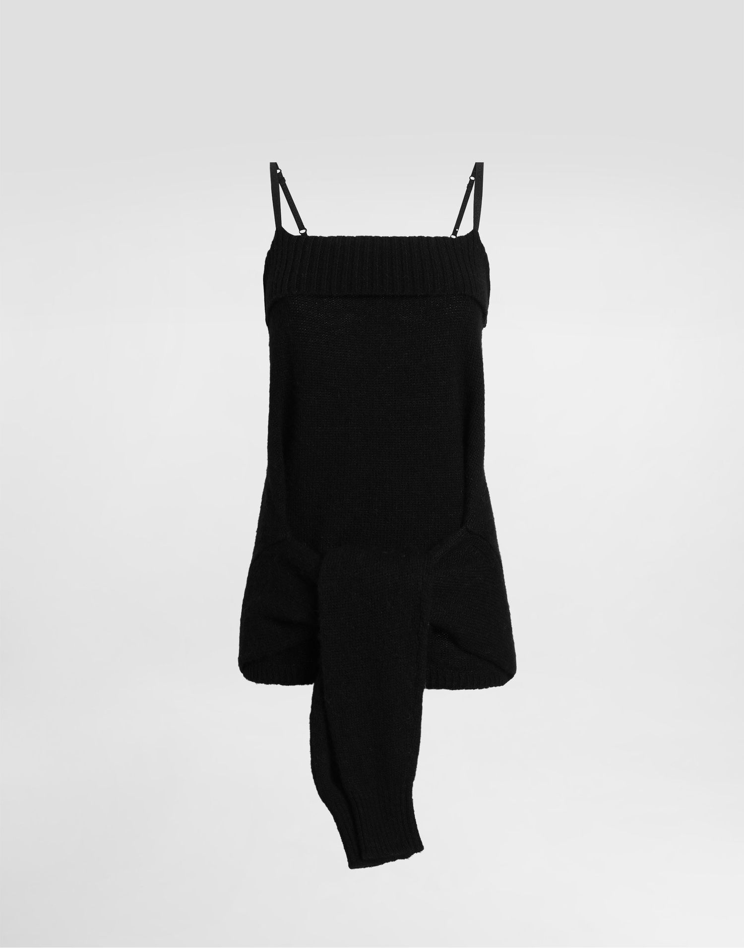 Tielko Dolce & Gabbana Dolce & Gabbana Wool Blend Tie-Front Tank Top Čierna | FXT72TJGME2N0000, 0