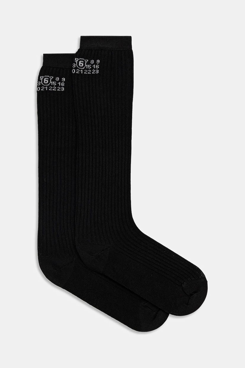 Ponožky Maison Margiela MM6 Maison Margiela Ribbed Socks Čierna | S62TL0045.M13204.900
