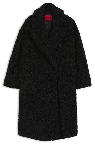 Kabáty BOSS Oversized-fit coat in faux fur Čierna | 50547610