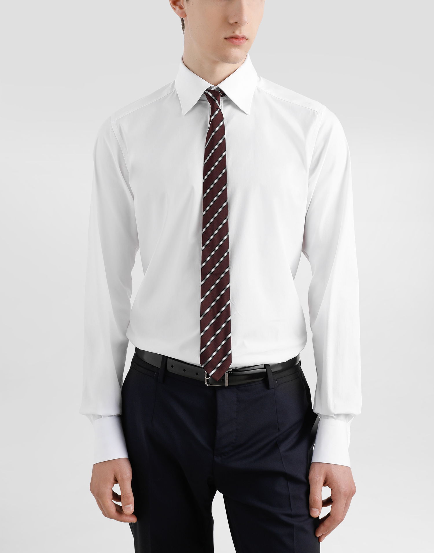 Opasok Dolce & Gabbana Dolce & Gabbana Striped Jacquard Tie Hnedá | GT149EG0JYTS9002, 1