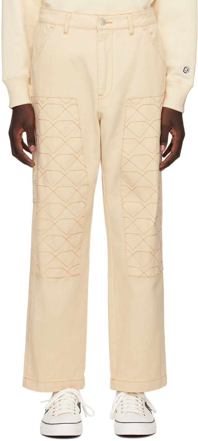 Nohavice BILLIONAIRE BOYS CLUB Diamonds & Dollars Trousers Béžová | B23414, 0