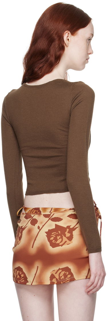 Sveter Miaou Miaou Delphine Cutout Crop Sweater Hnedá | 7104FFKCHE, 2