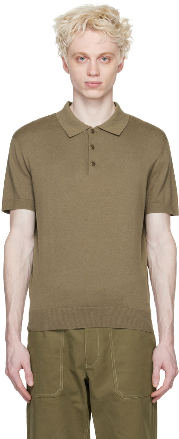 Polo tričko A.P.C. Knit Polo Shirt Zelené | COGCN-H23193, 0
