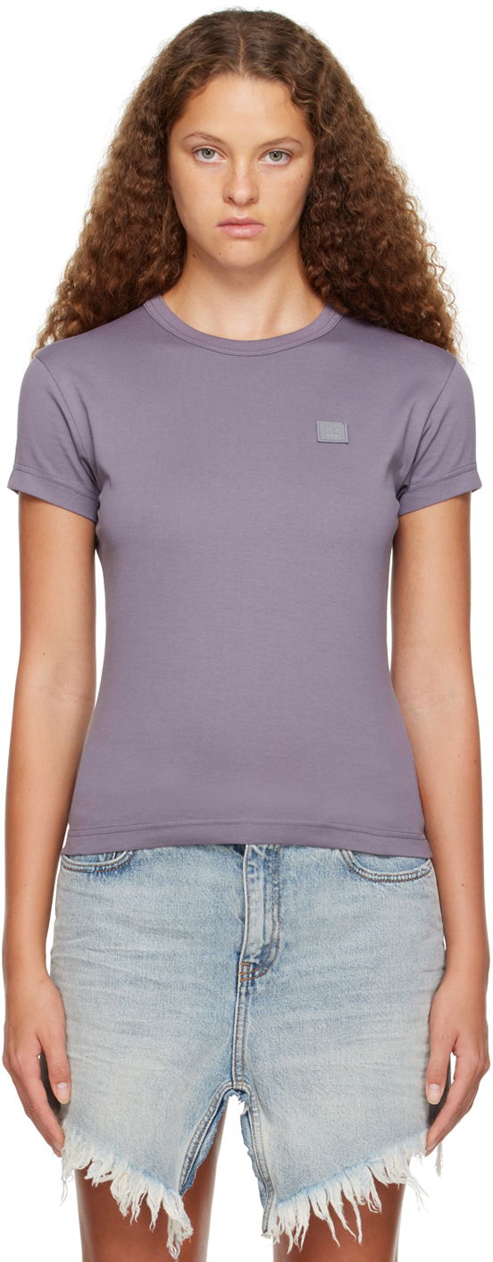 Tričko Acne Studios Patch T-Shirt Fialová | CL0203-, 0