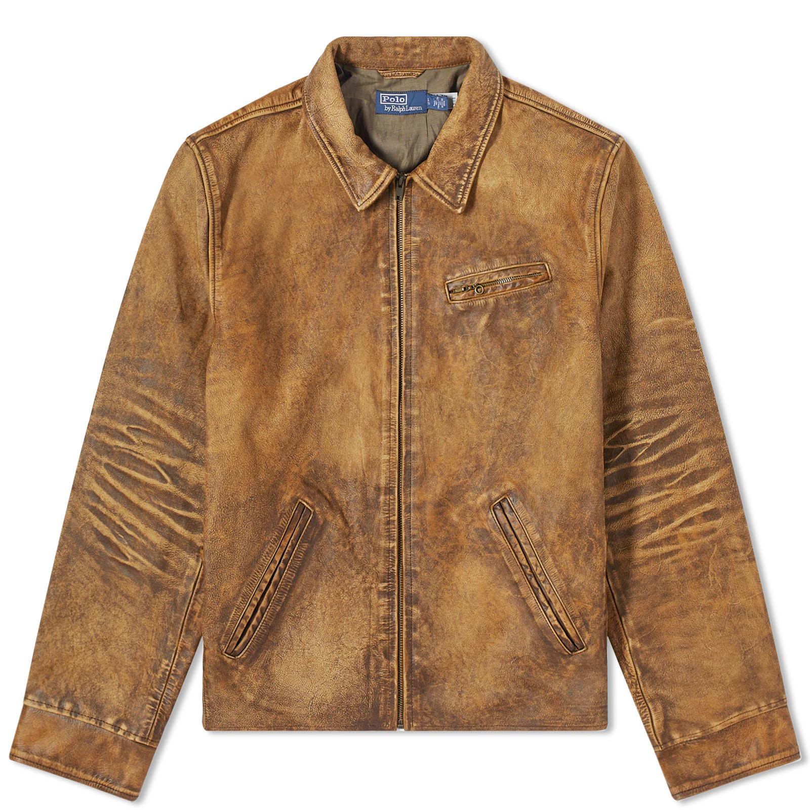 Hemingway Brown Leather Bomber Jacket