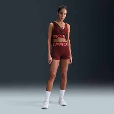 Podprsenka Nike Pro Indy Plunge Padded Medium Support Sports Bra Vínová | HF7324-619, 2