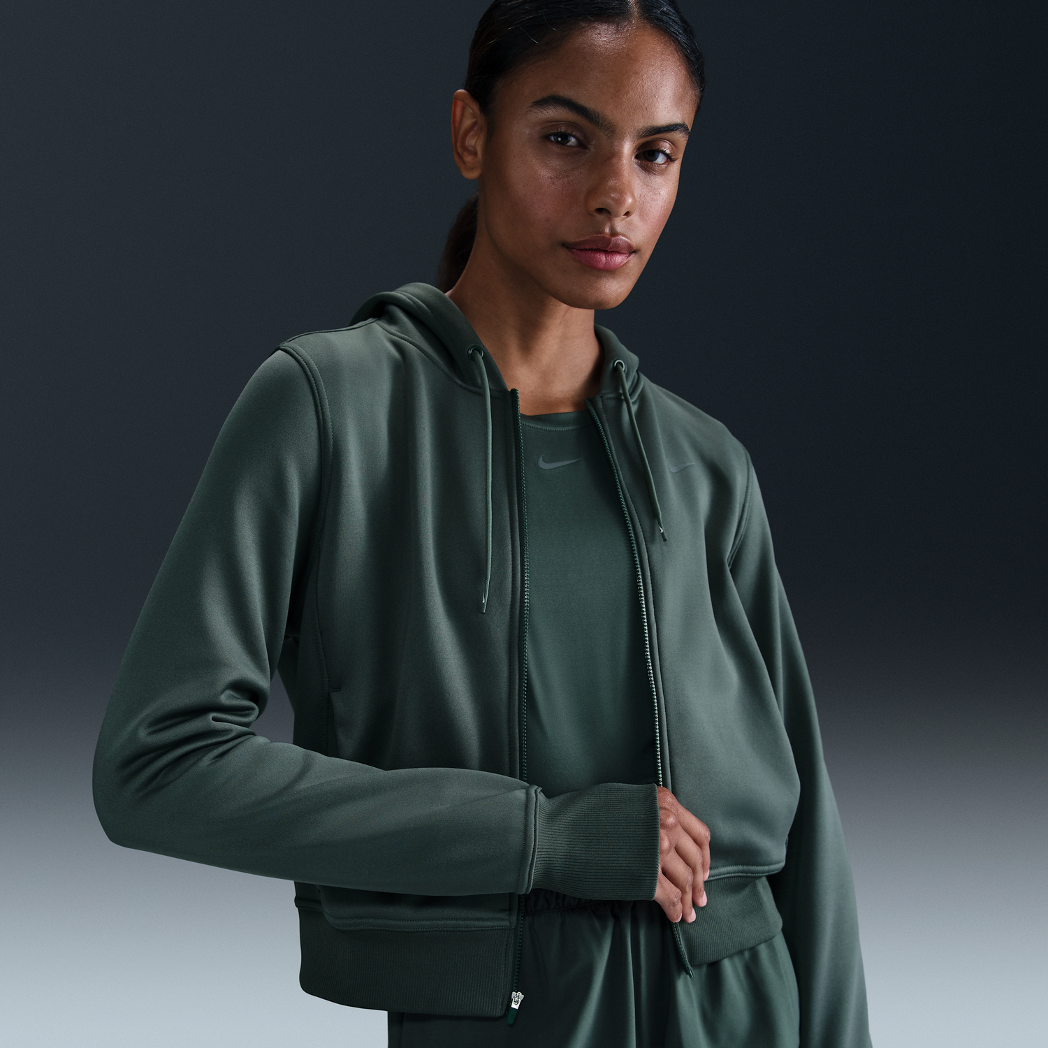 Mikina Nike Therma-FIT One Full-Zip Hoodie Zelené | FB5216-338, 0