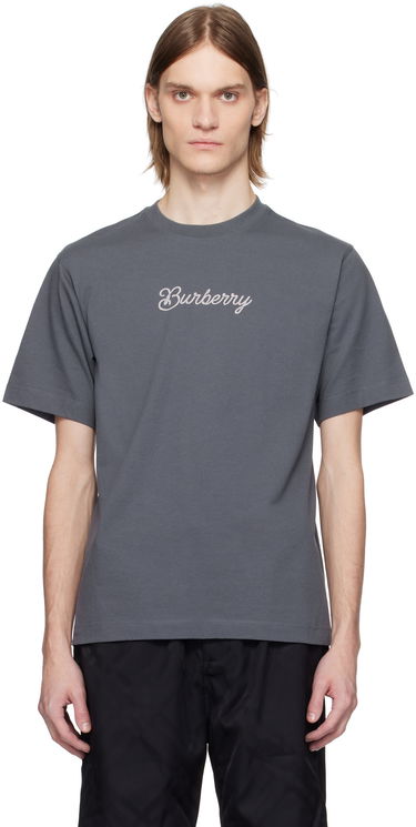 Tričko Burberry Burberry Surfer Knight Cotton T-Shirt Šedá | 8106230, 0