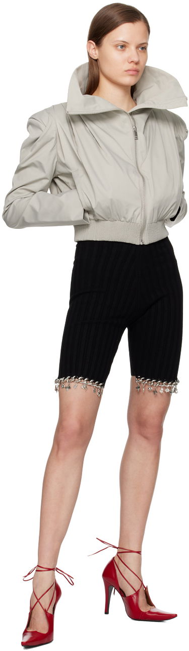 Bomber bunda Han Kjøbenhavn Pleated Bomber Jacket Šedá | W-133742, 3