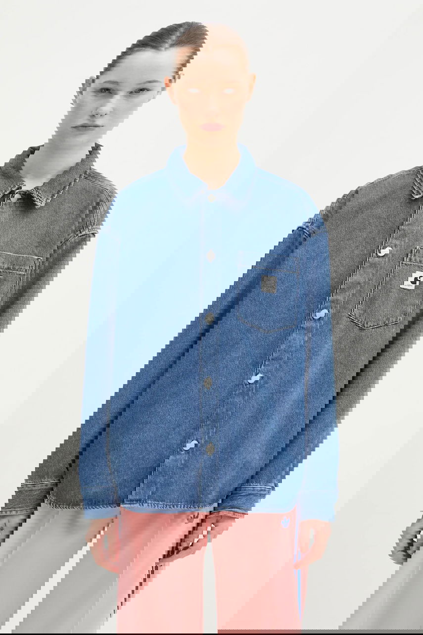 Bunda Carhartt WIP Denim Alta Shirt Jac Transitional Modrá | I033344.106, 0
