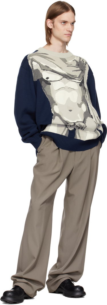 Sveter Charles Jeffrey Loverboy Charles Jeffrey LOVERBOY Bust Graphic Sweater Navy | 54091001, 3