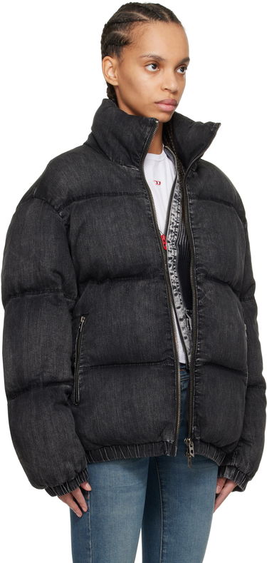 Prešívaná bunda Diesel Diesel W-Mons-A Denim Puffer Jacket Čierna | A16077 0ABCB, 1