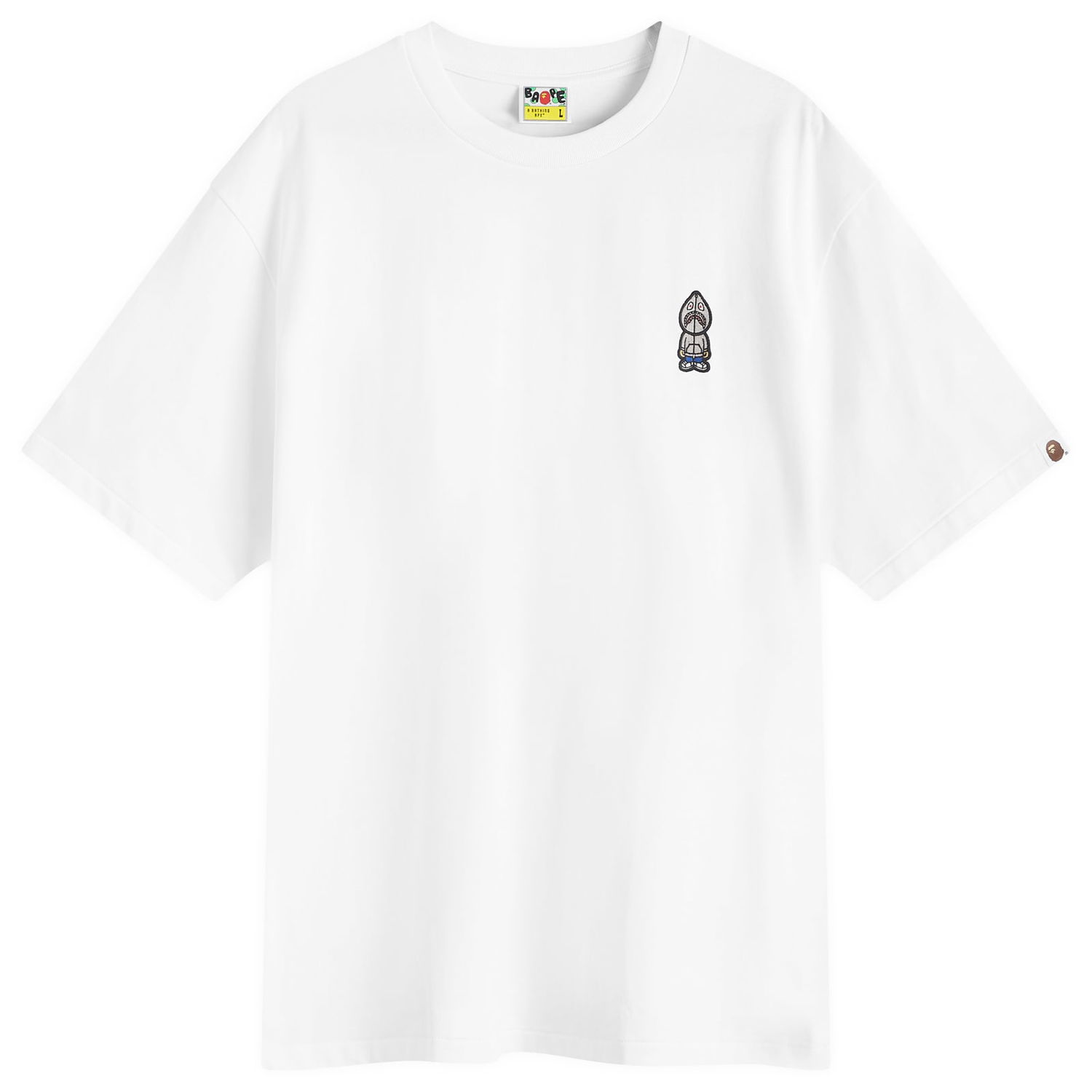 Tričko BAPE A Bathing Ape One Point Shark Sejin T-Shirt Biela | 001TEK301304M-WHT, 0