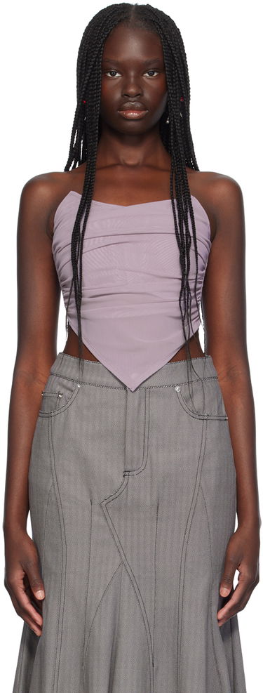Sukňa Miaou Miaou Poppy Ruched Corset Top Šedá | 7084PM3SMO, 0
