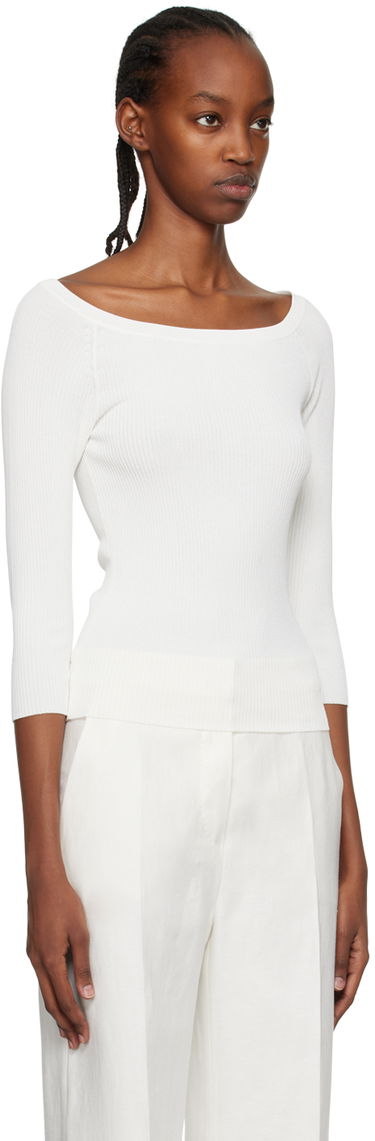 Tielko Max Mara Max Mara Saturno Long Sleeve T-Shirt Biela | 2313610632600 MM12121, 3