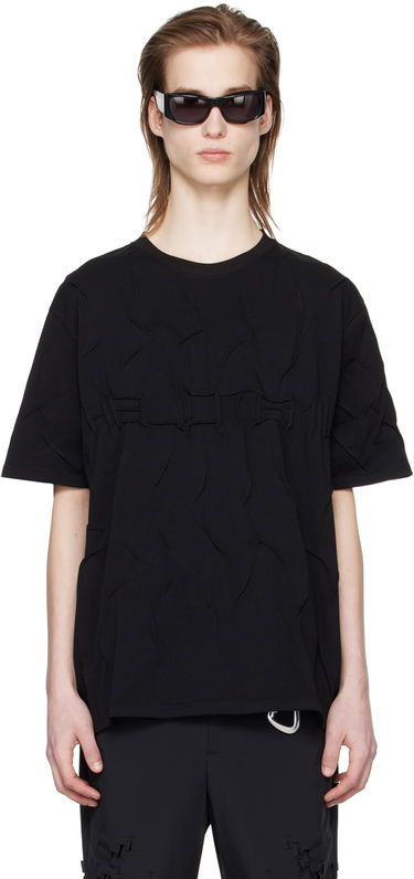 Tričko HELIOT EMIL Quadratic Texture T-Shirt Čierna | PRESS24_M_09_099_BLK01, 0