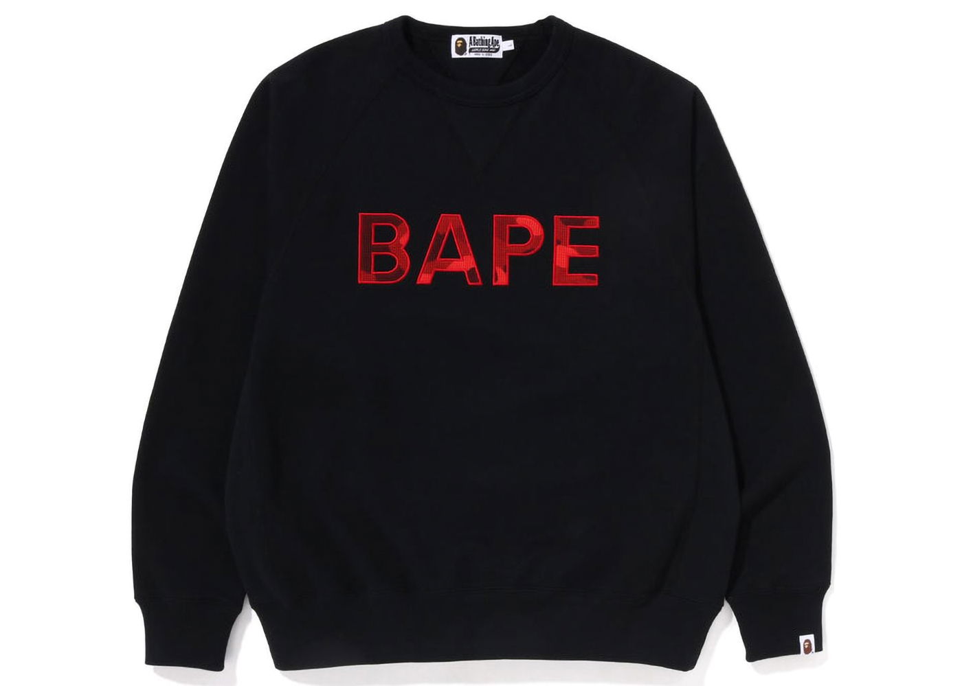 Sveter BAPE Patch Relaxed Fit Crewneck Čierna | 1J30-113-007, 0