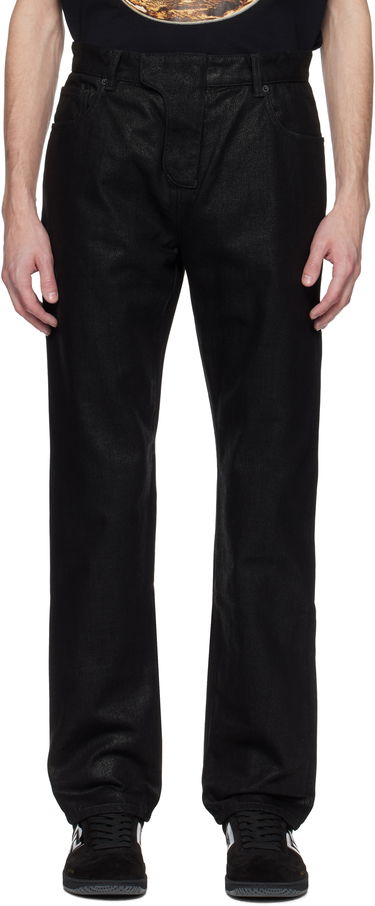 Džínsy Balmain Balmain Regular-Fit Coated Jeans Čierna | EH0MI083DF72, 0