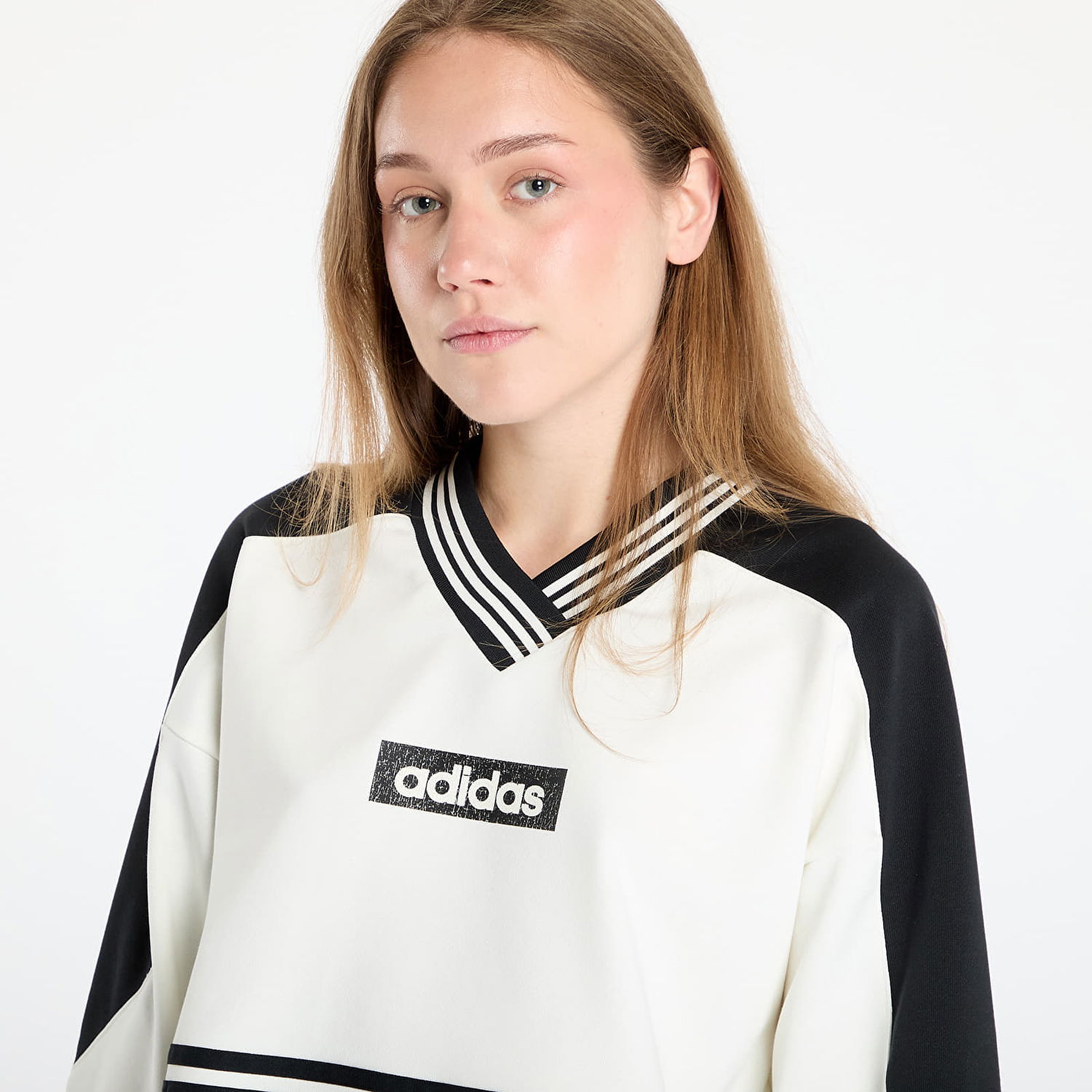 Mikina adidas Performance Blocking Crewneck Sweatshirt Biela | JX7597, 1