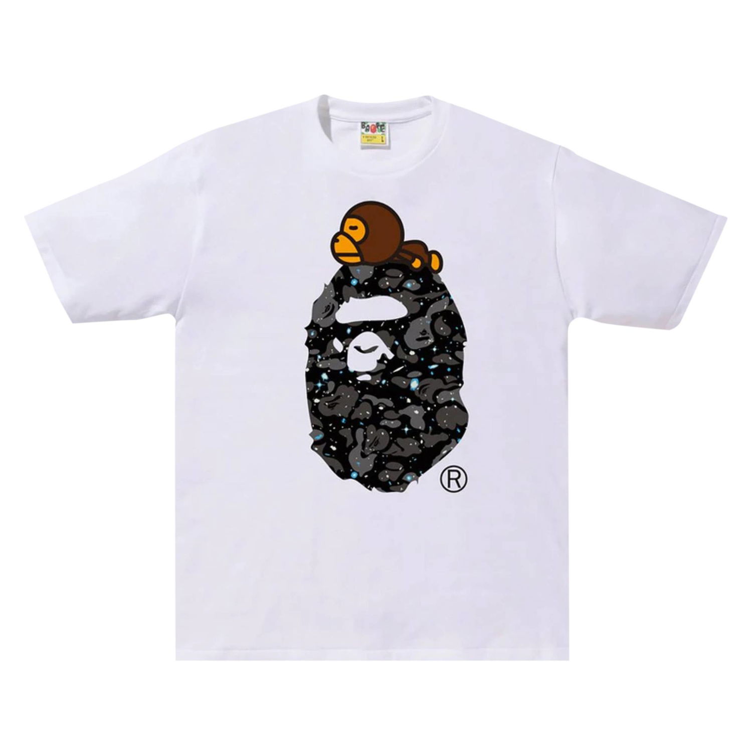 Tričko BAPE Space Camo Milo On Big Ape Tee Biela | 2F30 110 008 WHITE, 1