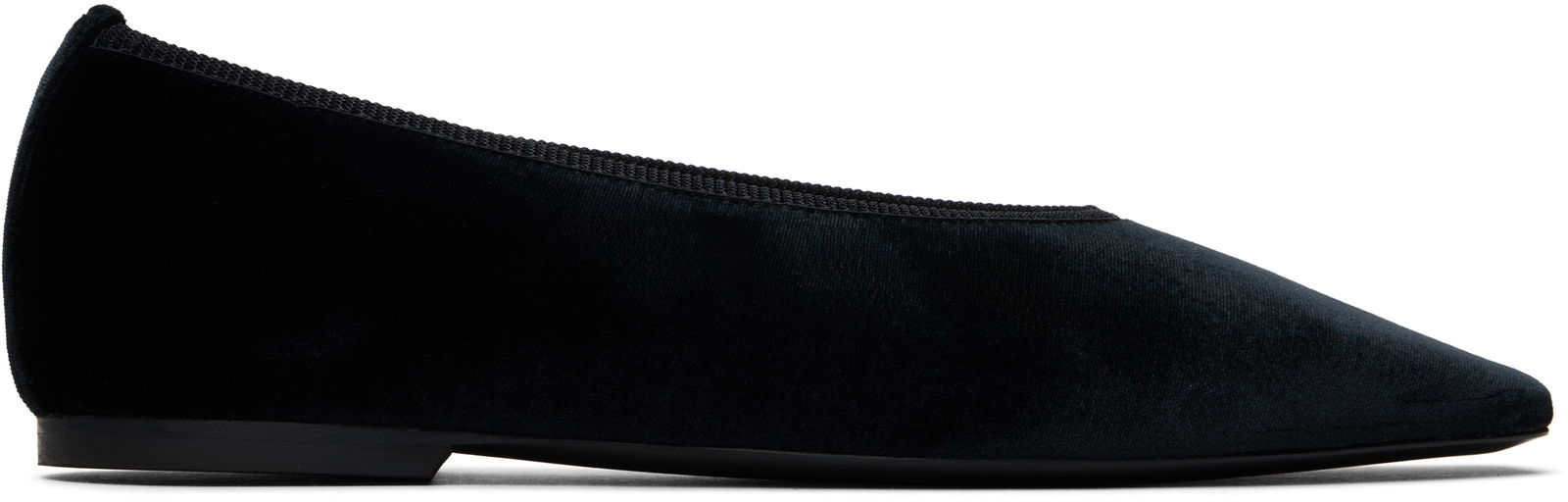 TOTEME Minimalist Velvet Ballerina Flats