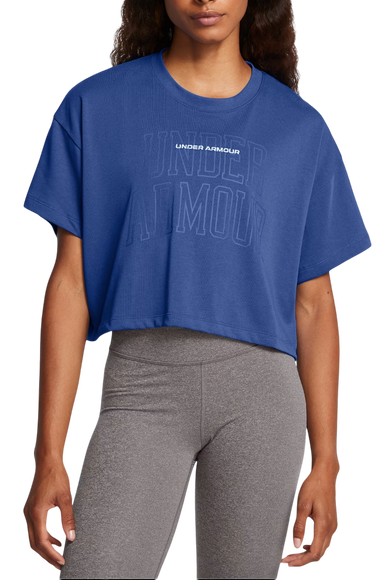 Crop Top Under Armour Crop T-Shirt Print Modrá | 1389156-432, 0