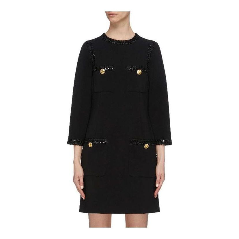 Šaty Gucci Gucci Compact Jersey Dress Čierna | 568348-XJA1L-1000