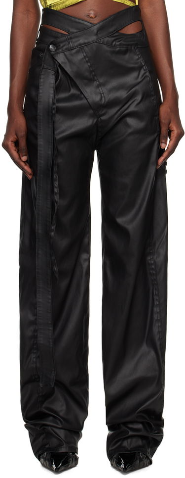 Nohavice Ottolinger Ottolinger Wrap Faux-Leather Pants Čierna | 1700210, 0