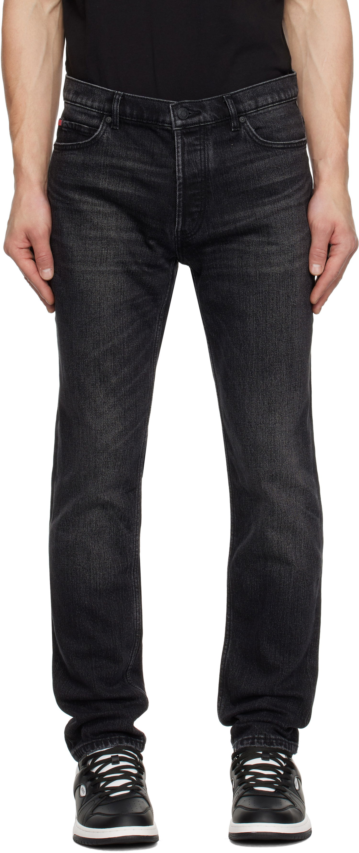 Džínsy BOSS Hugo Tapered Jeans Čierna | 50530632, 0