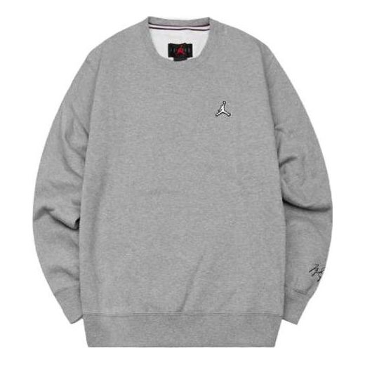 Sveter Jordan Jordan Embroidered Fleece Pullover Šedá | DN7957-091