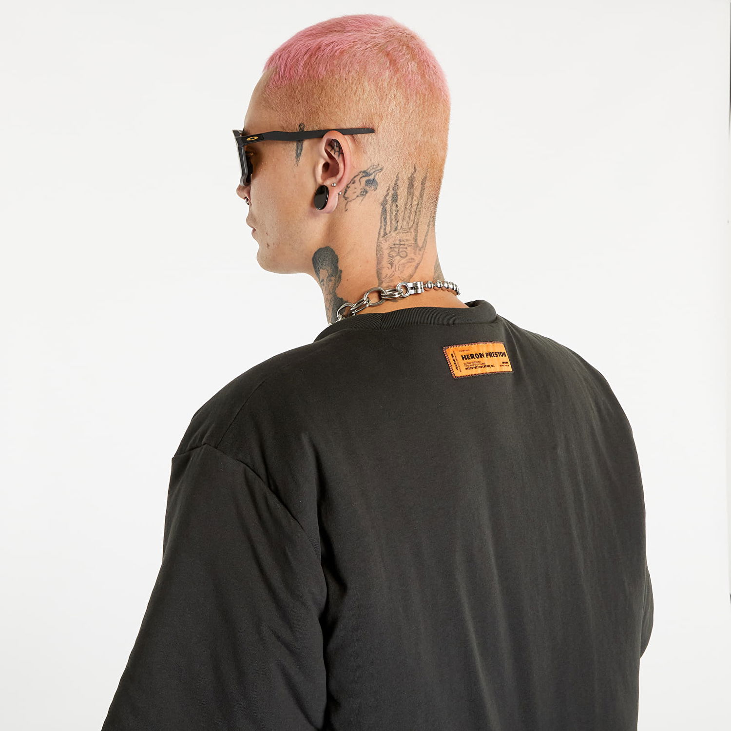 Tričko HERON PRESTON Heron Bird Painted Padded Tee Čierna | HMAA033F23JER0011046, 1