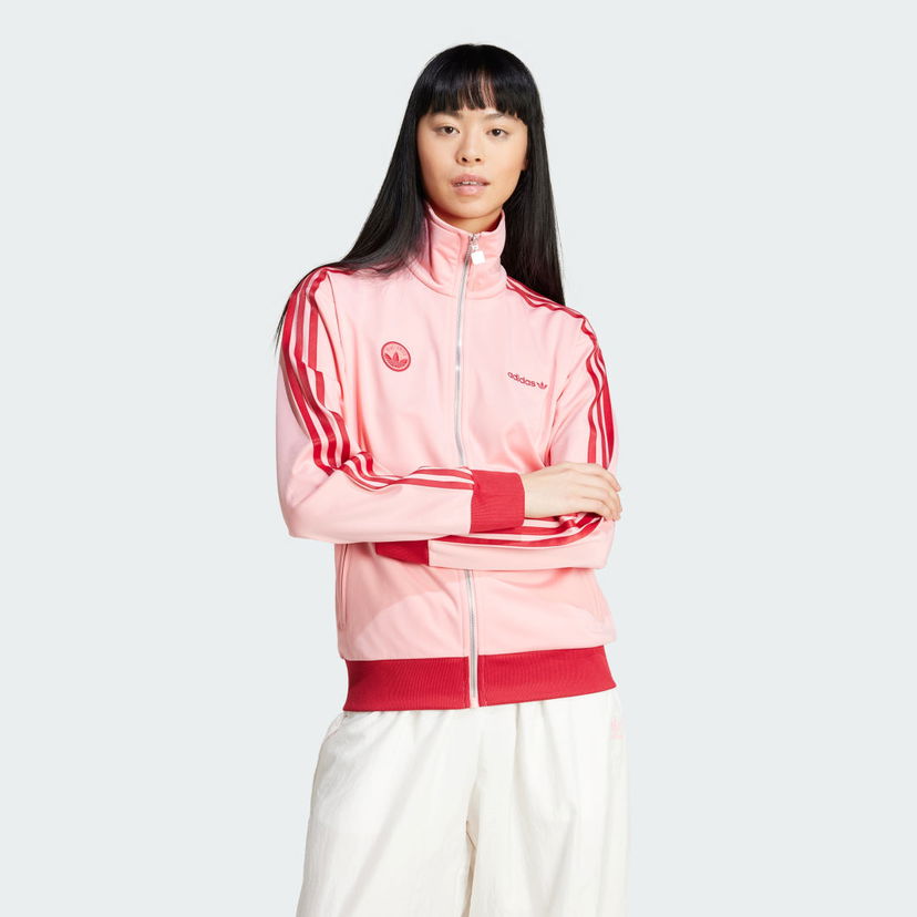 Bunda adidas Performance Firebird Badge Jacket Červená | IZ2668