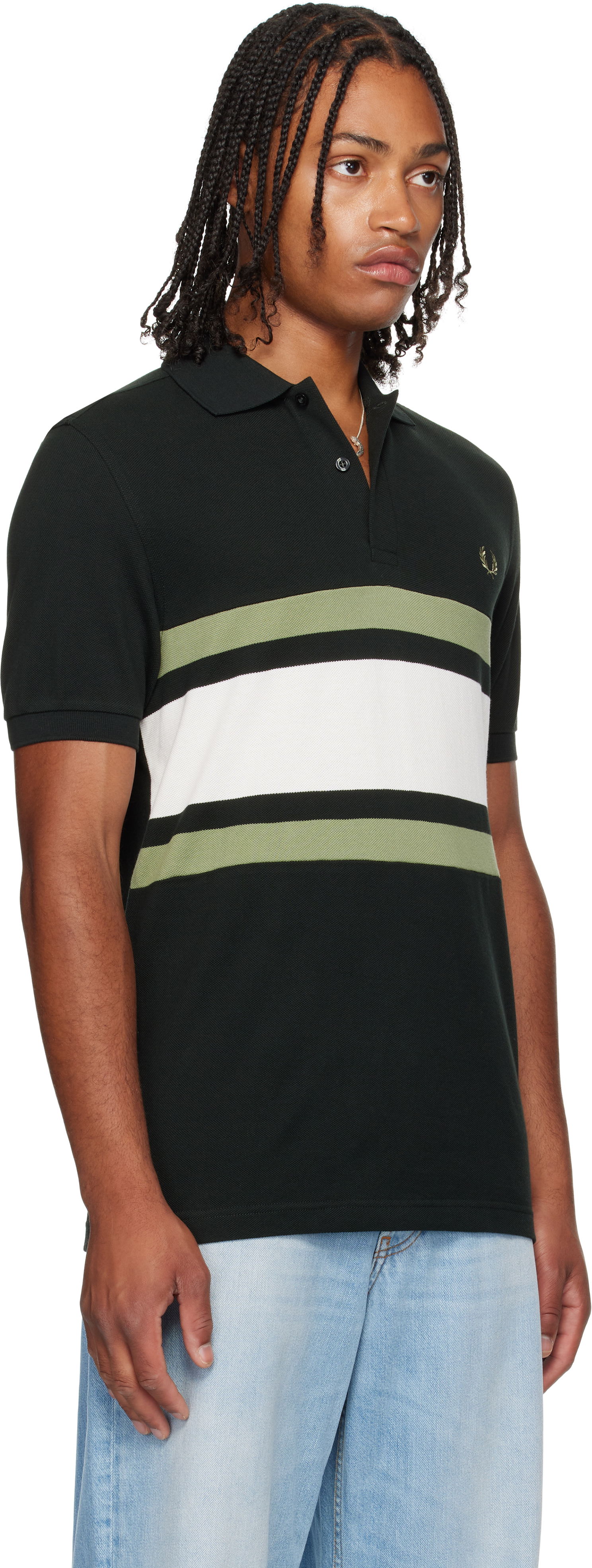 Polo tričko Fred Perry Fred Perry Panelled Polo Čierna | M9903, 1