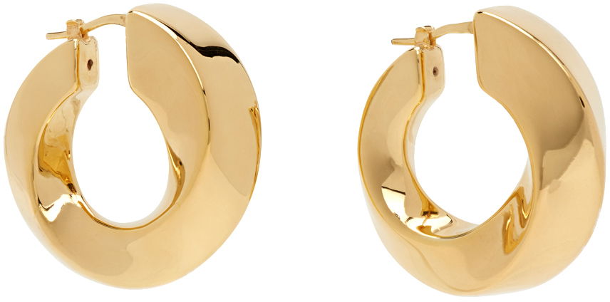 Náušnice Bottega Veneta Twist Hoop Earrings Metalická | 775170 VAHU0, 1