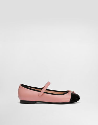 Doplnky Dolce & Gabbana Dolce & Gabbana Patent Leather and Calfskin Ballet Flats Ružová | D11273A79248B966, 0