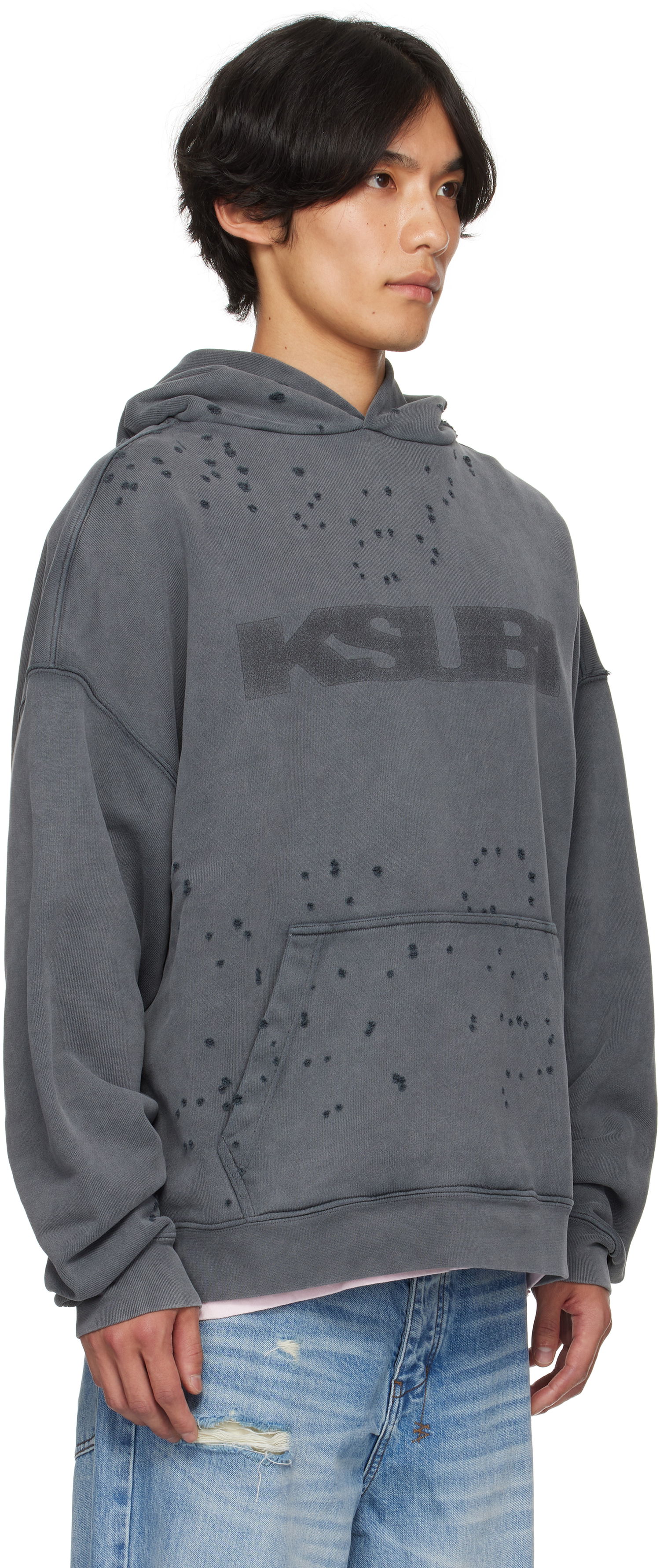 Mikina Ksubi Ksubi Blasted Ekcess Hoodie Šedá | MPF25FL005, 1