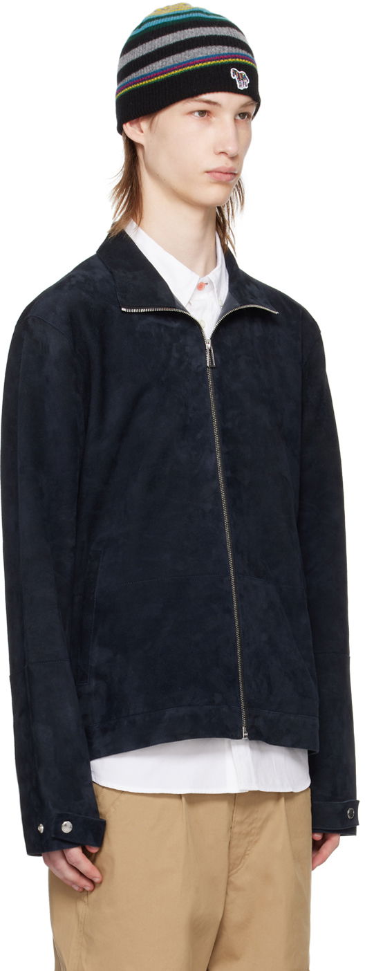 Bunda Paul Smith PS Paul Smith Zip Suede Jacket Navy | M2R-711YL-M21985-49, 1