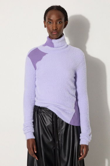 Sveter Maison Margiela Turtleneck Knit Sweater Fialová | S62HA0088.M13073, 0