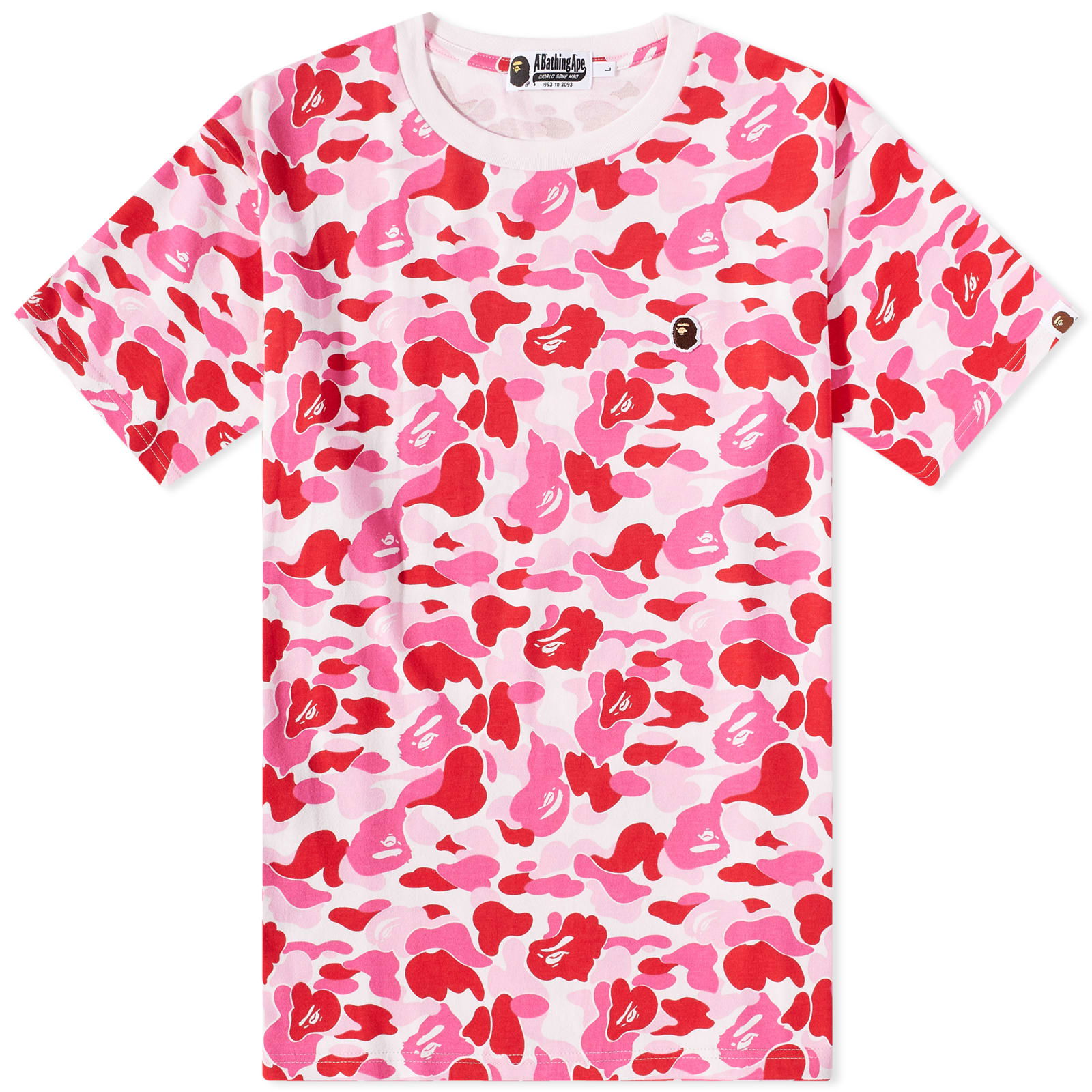 ABC Camo Ape Head One Point T-Shirt Pink