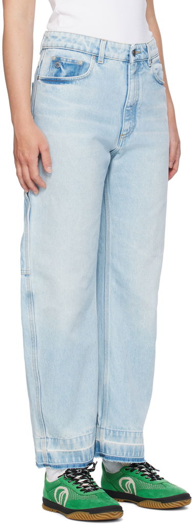 Džínsy Stella McCartney Stella McCartney Wide-Leg Mid-Rise Jeans Modrá | 6D02433SPH62, 1
