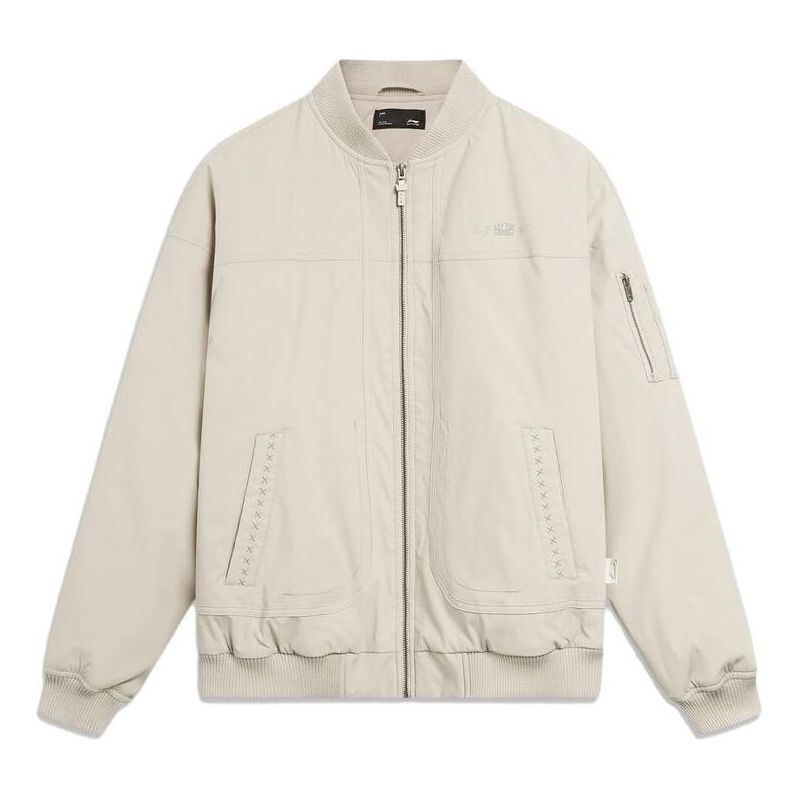 Bomber bunda Li-Ning Culture Bomber Jacket Béžová | AJMT095-1