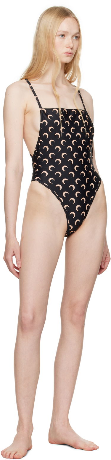 Plavky Marine Serre Marine Serre Jersey One-Piece Swimsuit with Crescent Moon Print undefined | WSW012A CJER0003, 3