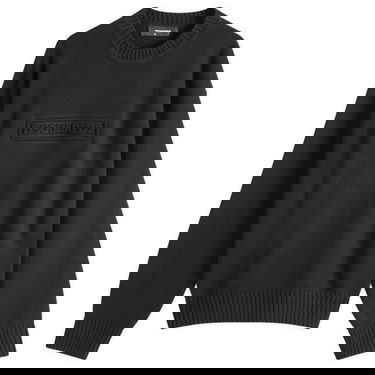 Sveter DSQUARED2 Crewneck Knit Pullover with Embossed Logo, Size Large Čierna | S74HA1475-D13029-900, 1