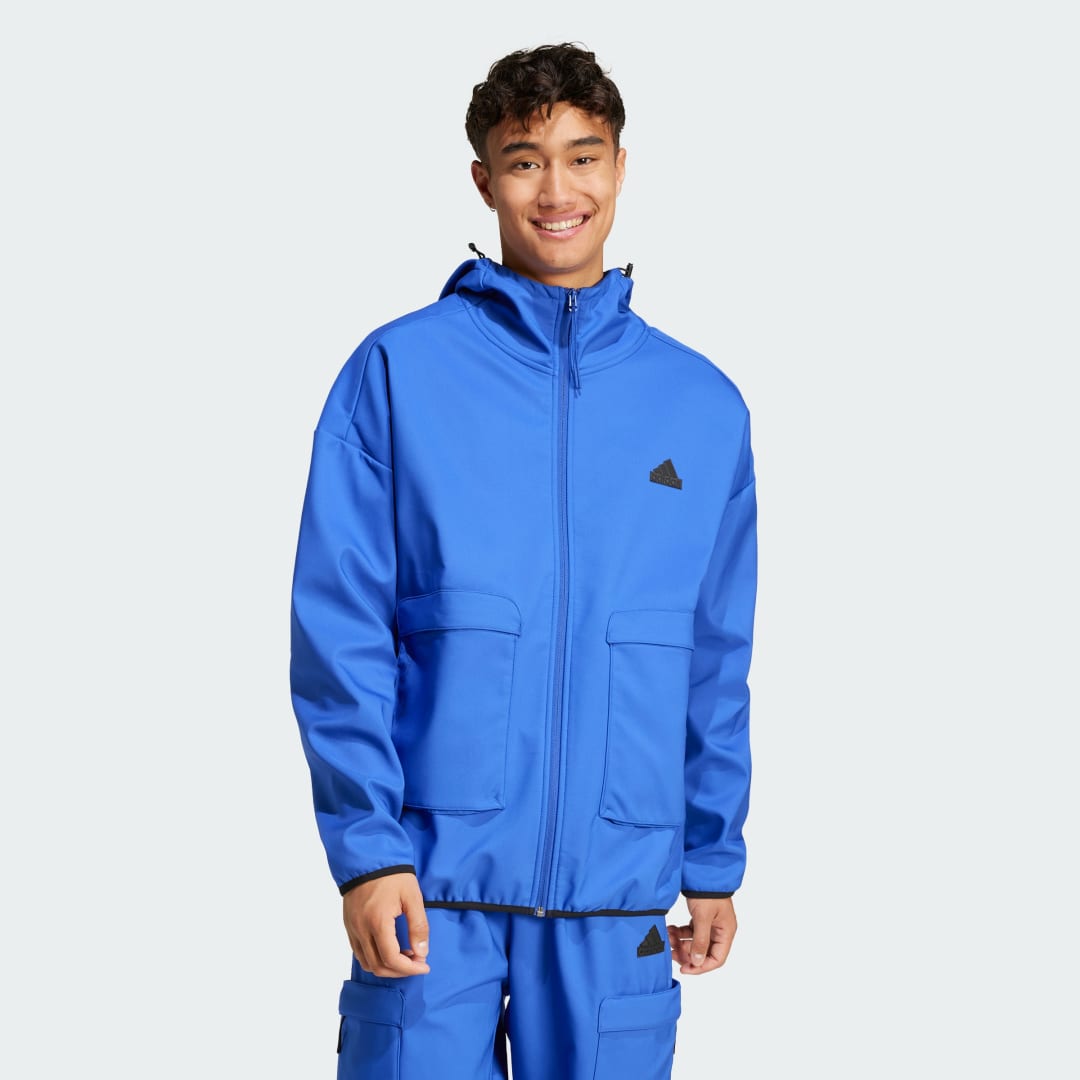 Mikina adidas Performance City Escape Premium Full-Zip Hoodie Modrá | IY1489, 0